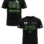 تیشرت موتوری طرح Kawasaki ZX-10R کد T020