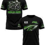 تیشرت موتور طرح Kawasaki Ninja H2R کد T019
